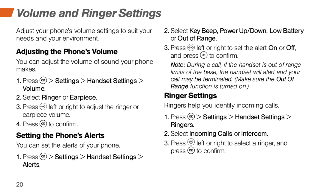 Sprint Nextel SYSTEM 1 manual Volume and Ringer Settings, Adjusting the Phone’s Volume, Setting the Phone’s Alerts 