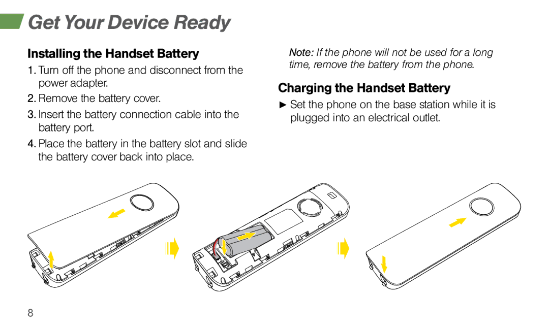 Sprint Nextel SYSTEM 1 manual Installing the Handset Battery, Charging the Handset Battery 