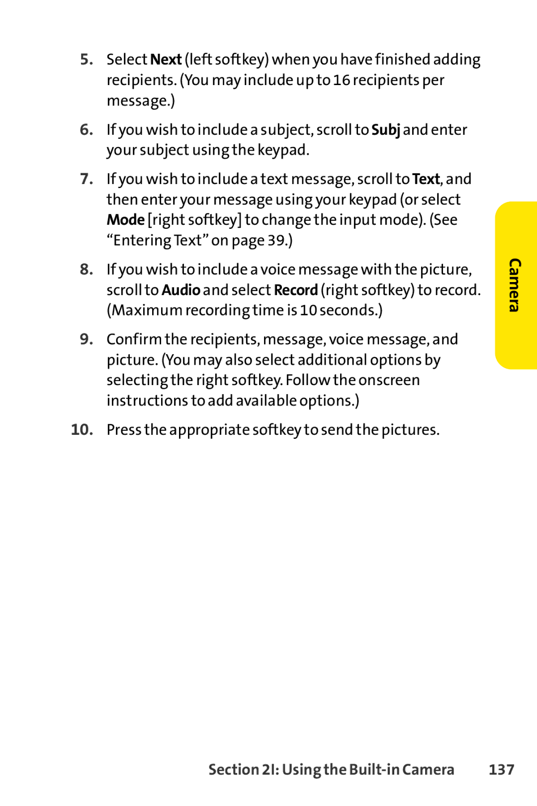 Sprint Nextel Telephone manual 137 