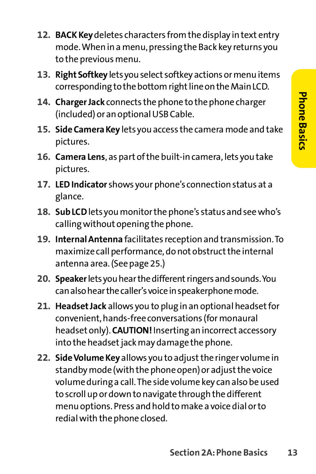 Sprint Nextel Telephone manual PhoneBasics 