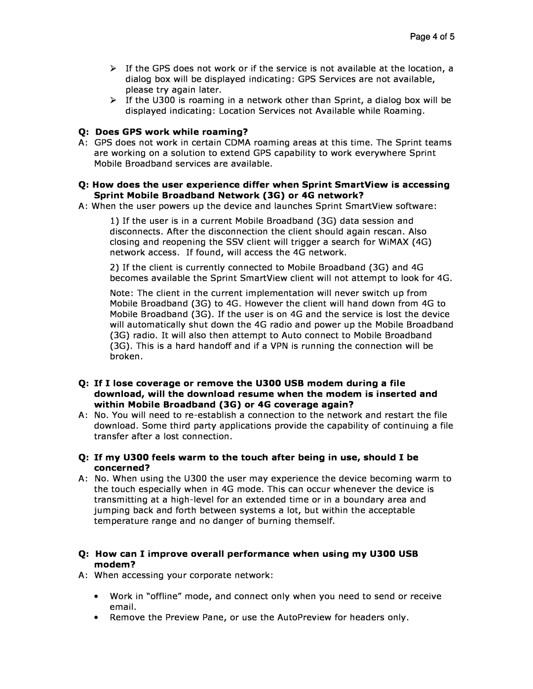 Sprint Nextel U300 manual Page 4 of 