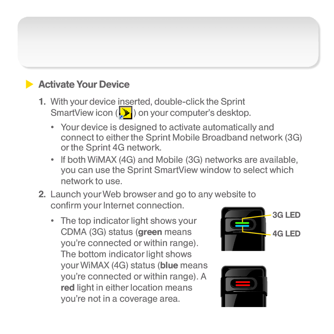 Sprint Nextel U301 manual Activate Your Device 