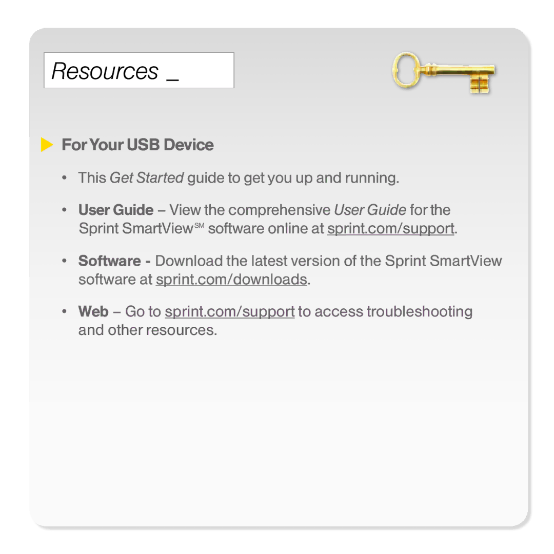 Sprint Nextel U301 manual Resources, For Your USB Device 