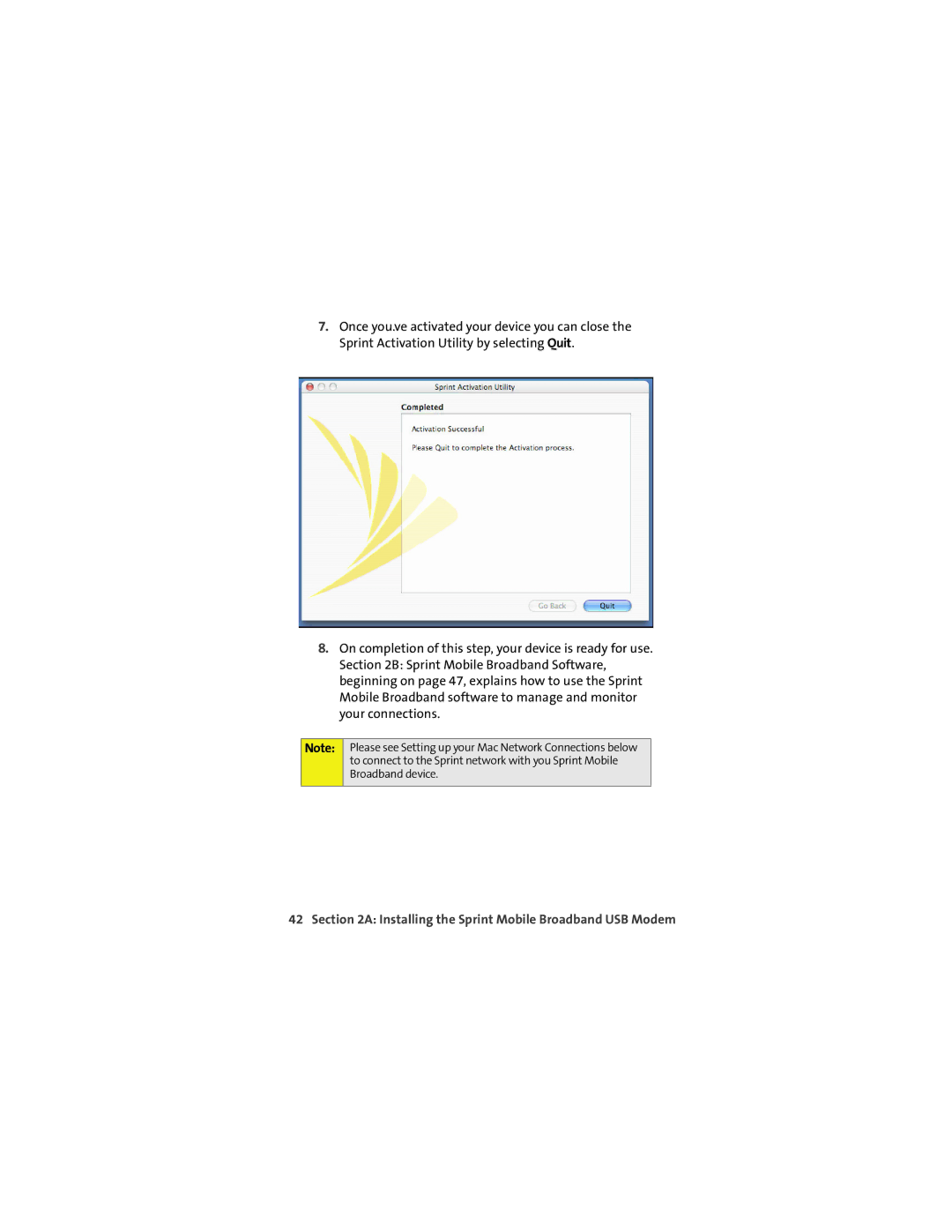 Sprint Nextel U727 manual Installing the Sprint Mobile Broadband USB Modem 