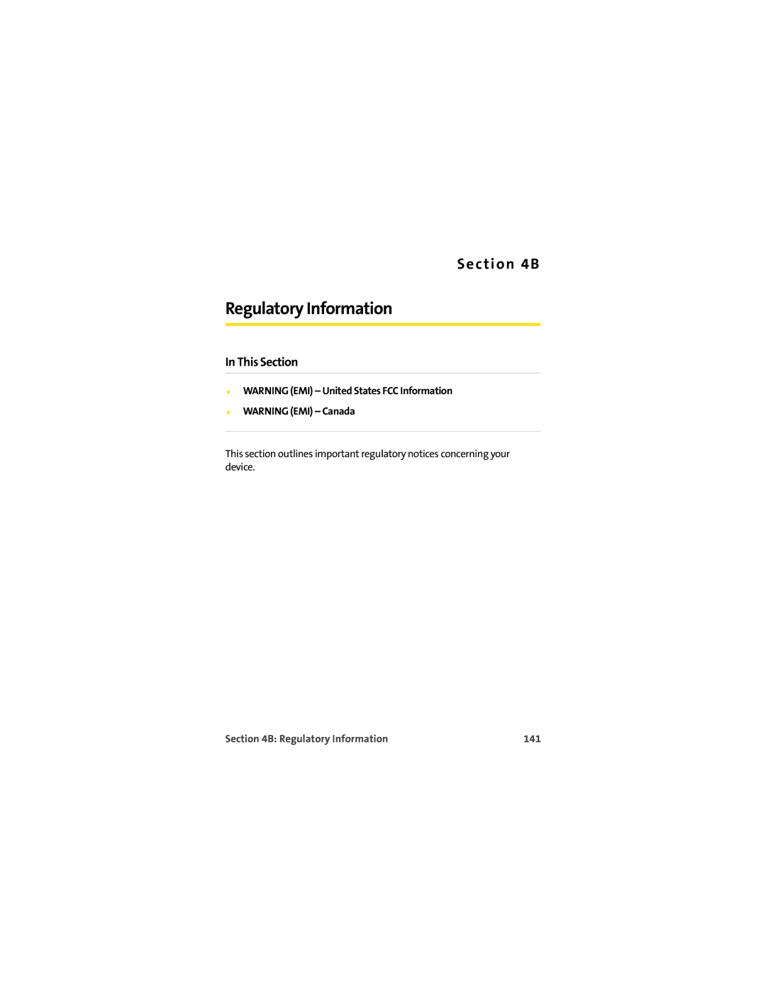 Sprint Nextel U727 manual Regulatory Information 141 