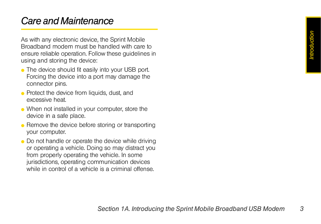 Sprint Nextel U760 manual Care and Maintenance 