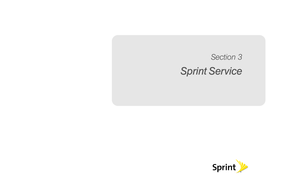 Sprint Nextel UG_9a_070709 manual Sprint Service, Section 