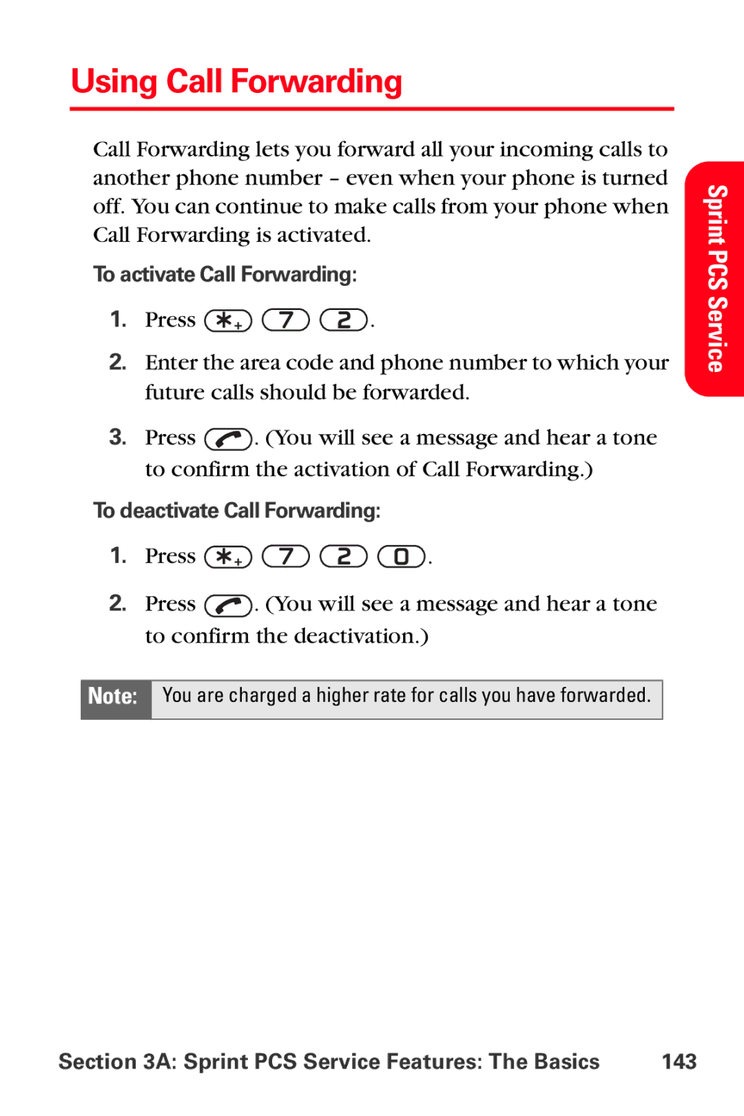 Sprint Nextel VI-3155I manual Using Call Forwarding 