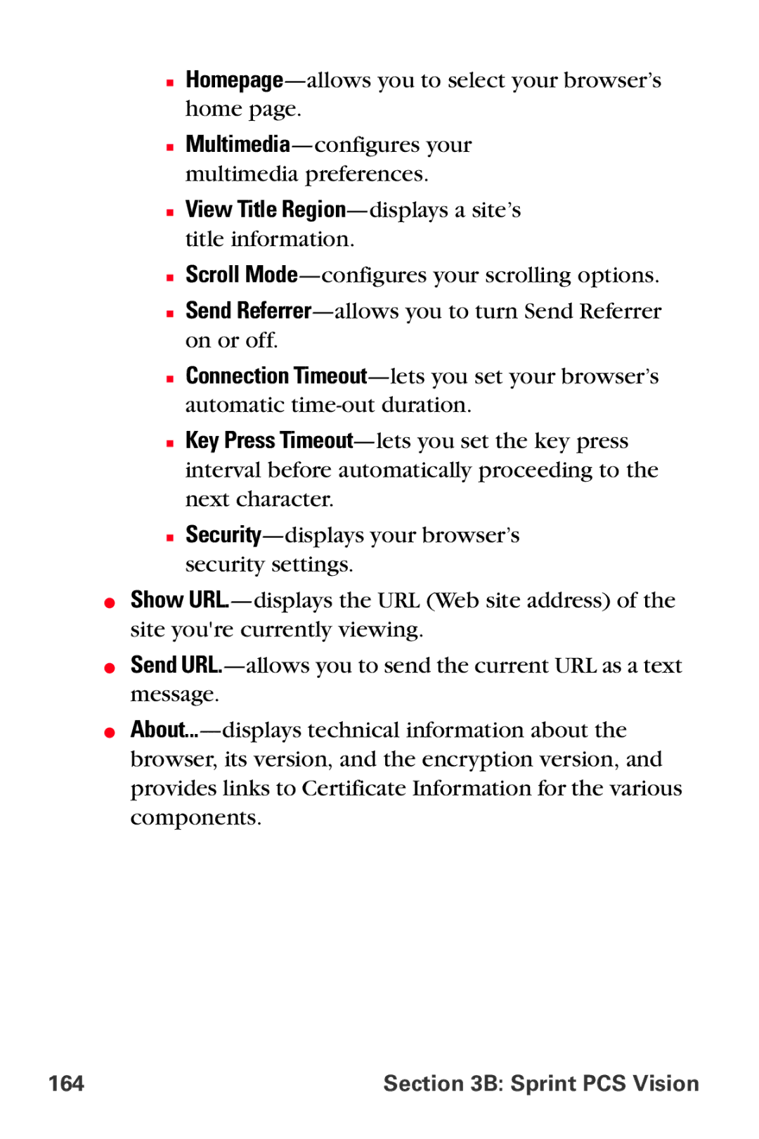 Sprint Nextel VI-3155I manual Sprint PCS Vision 