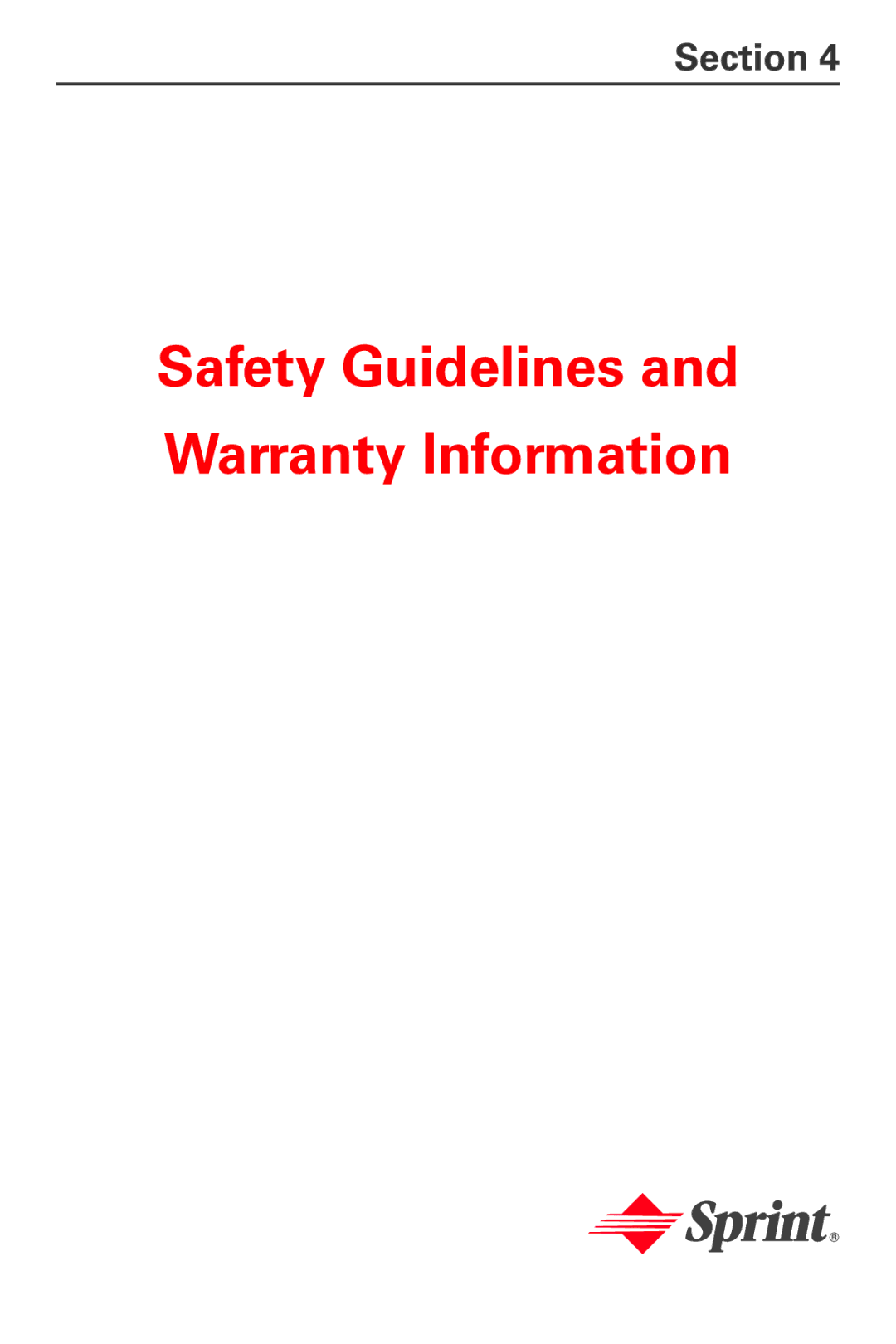 Sprint Nextel VI-3155I manual Safety Guidelines Warranty Information 