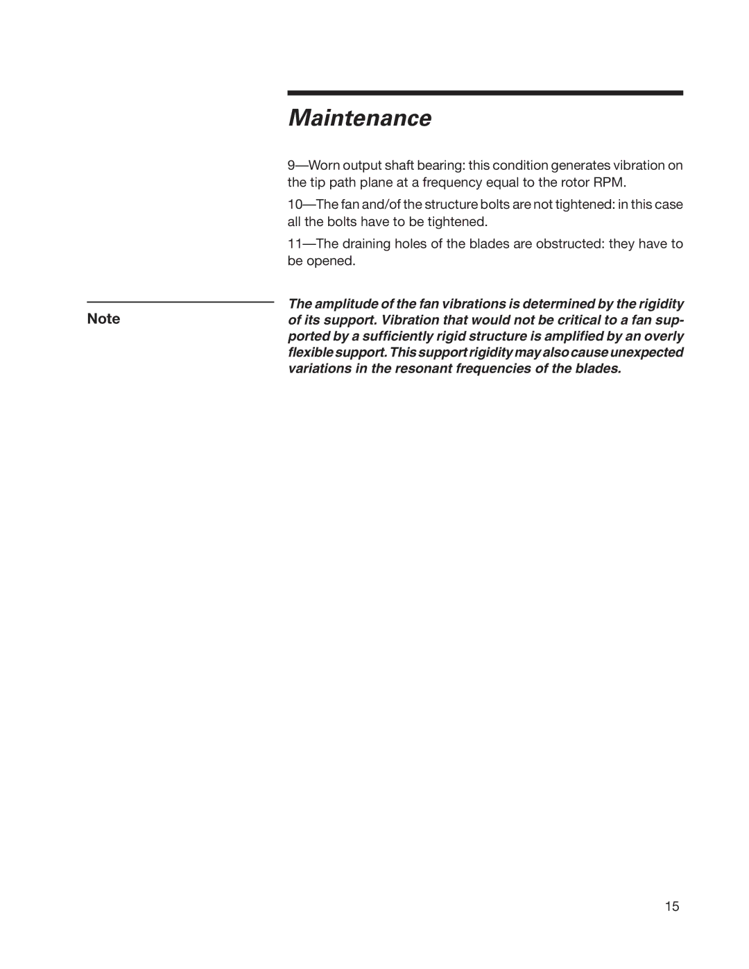 SPX Cooling Technologies 07-1126 user manual Maintenance 