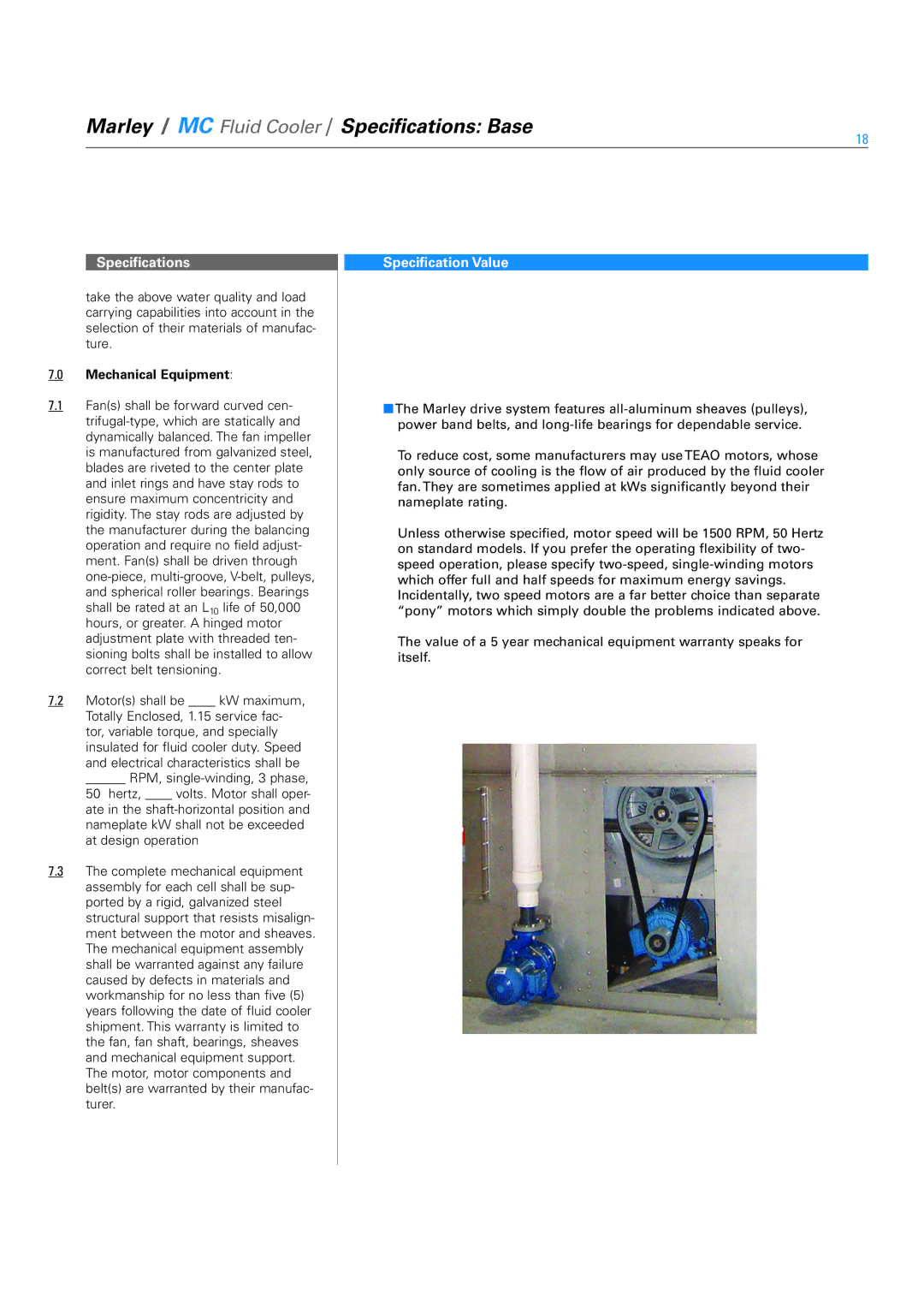 SPX Cooling Technologies 7014H081 - 7014K121, 7012D081 - 7012H121, 7013F081 - 7013J121 specifications Mechanical Equipment 