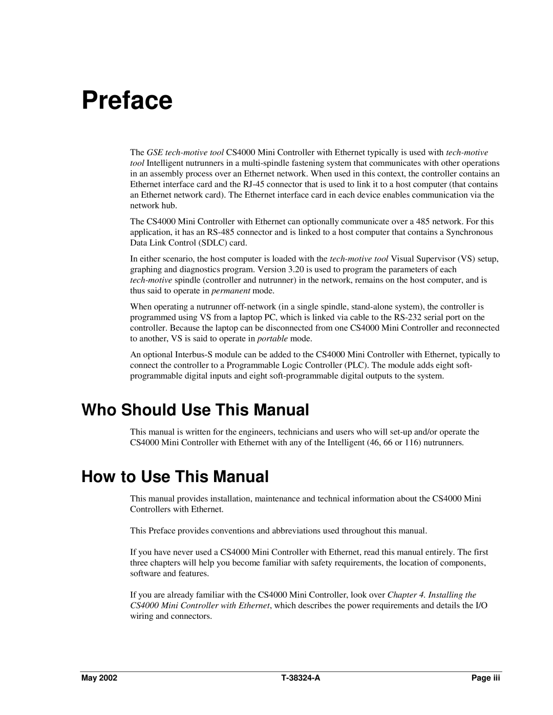 SPX Cooling Technologies CS4000 manual Preface, Who Should Use This Manual, How to Use This Manual 