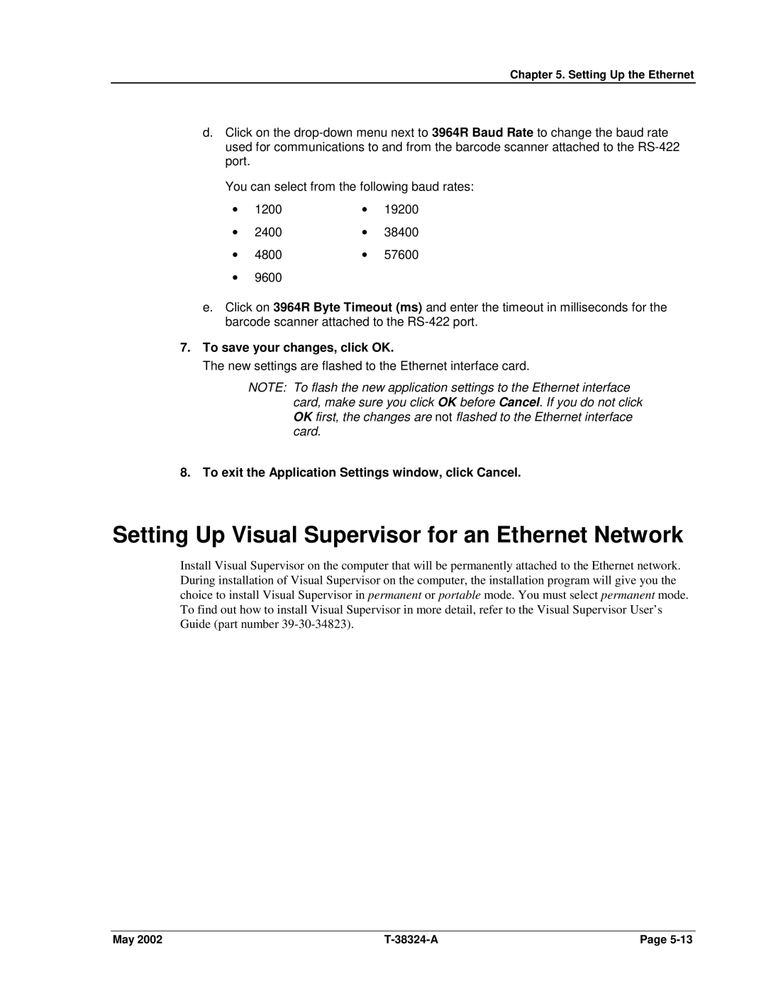 SPX Cooling Technologies CS4000 manual Setting Up Visual Supervisor for an Ethernet Network 