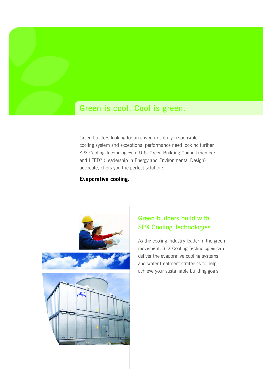 SPX Cooling Technologies Evaporative Cooling Green builders build with, SPX Cooling Technologies, Evaporative cooling 