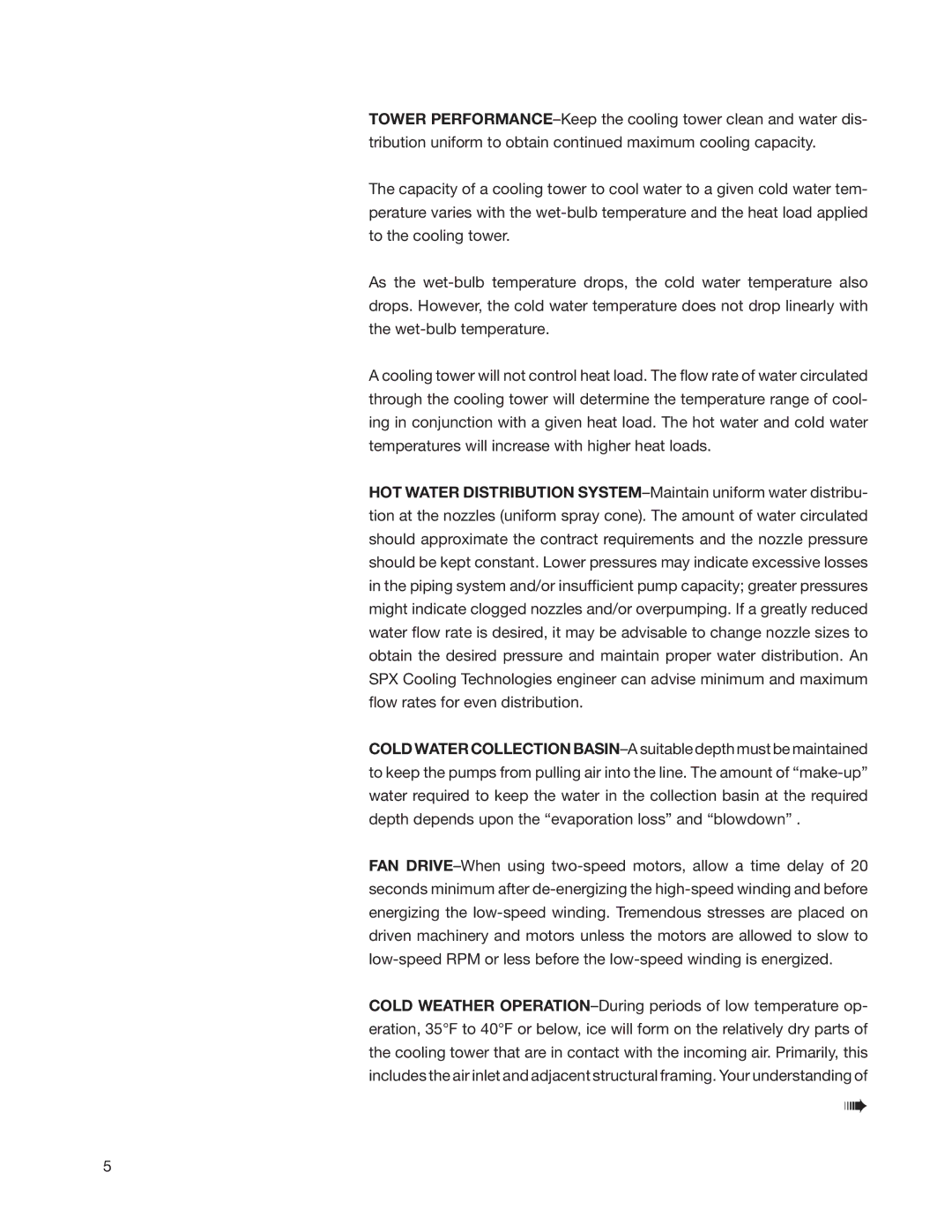 SPX Cooling Technologies F400 user manual 