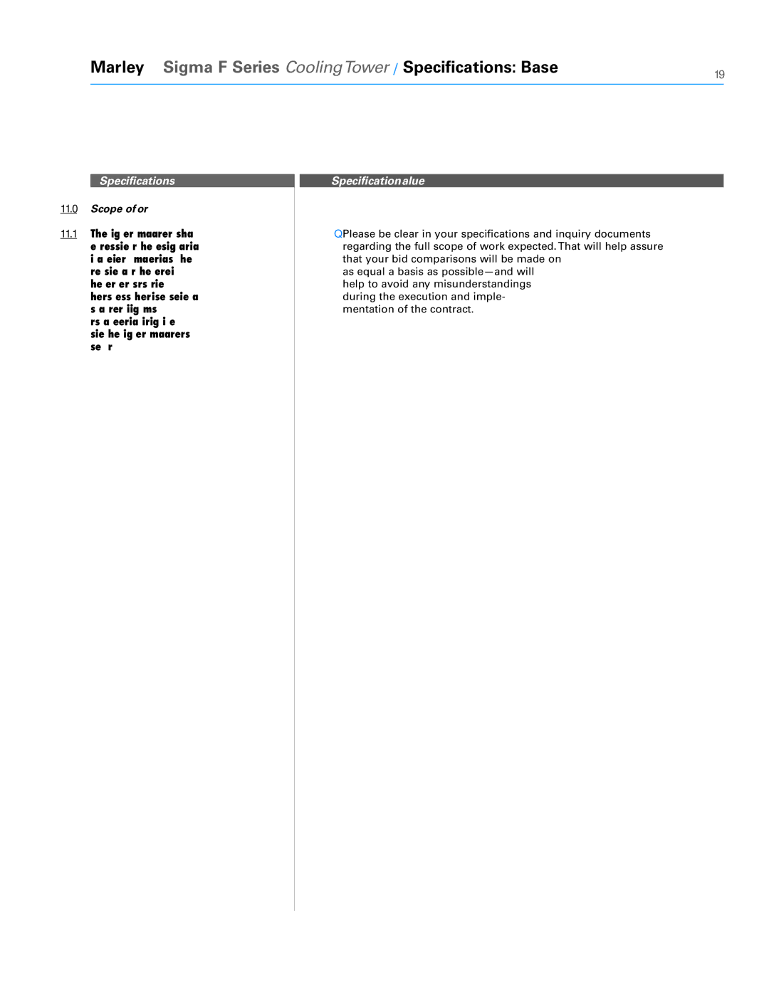 SPX Cooling Technologies FSIG-TS-08A specifications Scope of Work 