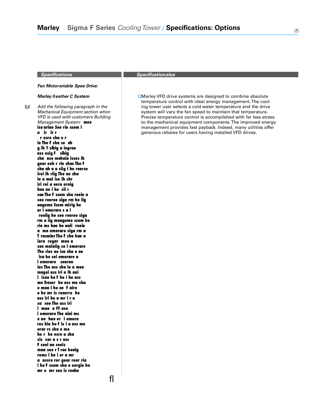 SPX Cooling Technologies FSIG-TS-08A specifications Mechanical Equipment section when 