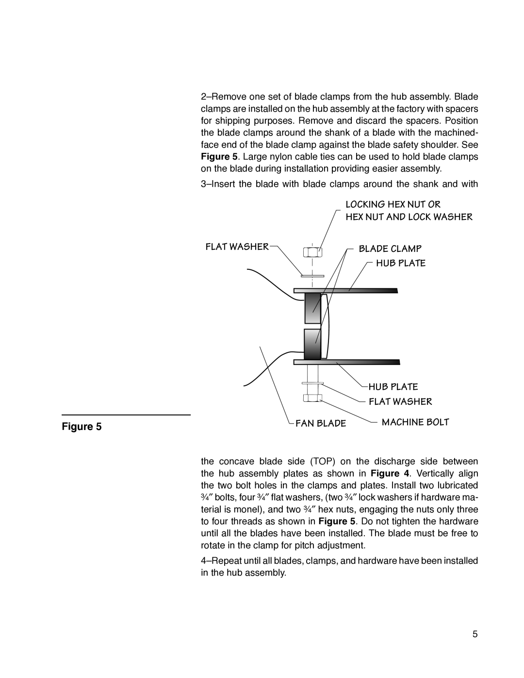 SPX Cooling Technologies HP7000 user manual Locking HEX NUT or HEX NUT and Lock Washer Flat Washer 