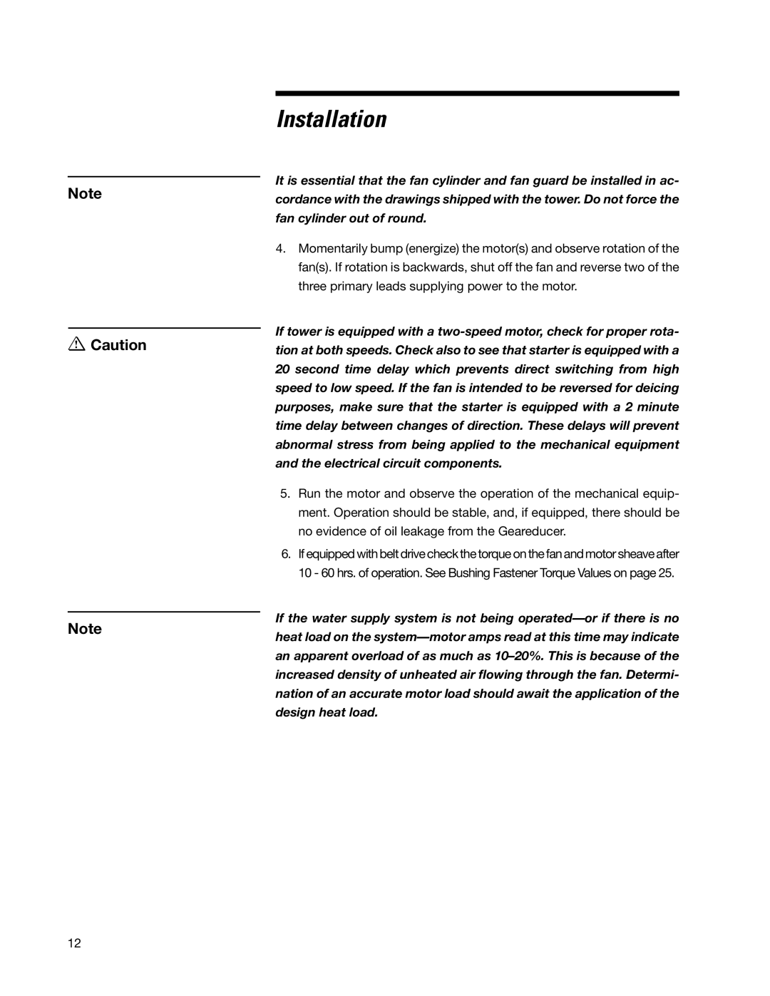 SPX Cooling Technologies Marley MH Fluid Cooler user manual Installation 