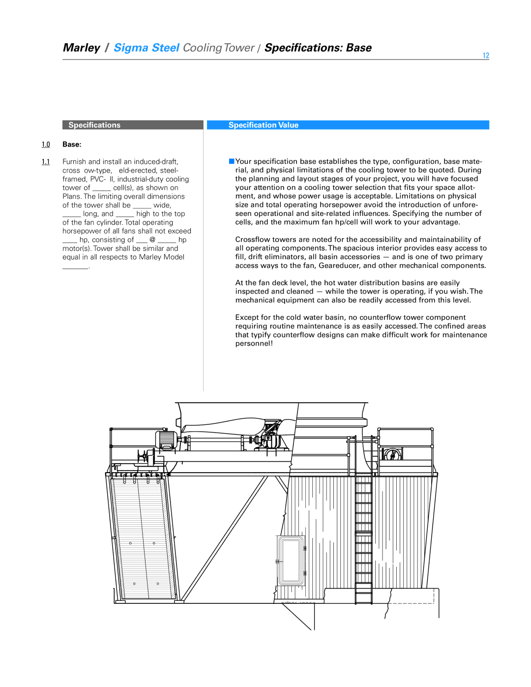 SPX Cooling Technologies Marley Sigma Steel specifications Marley / Sigma Steel CoolingTower / Specifications Base 