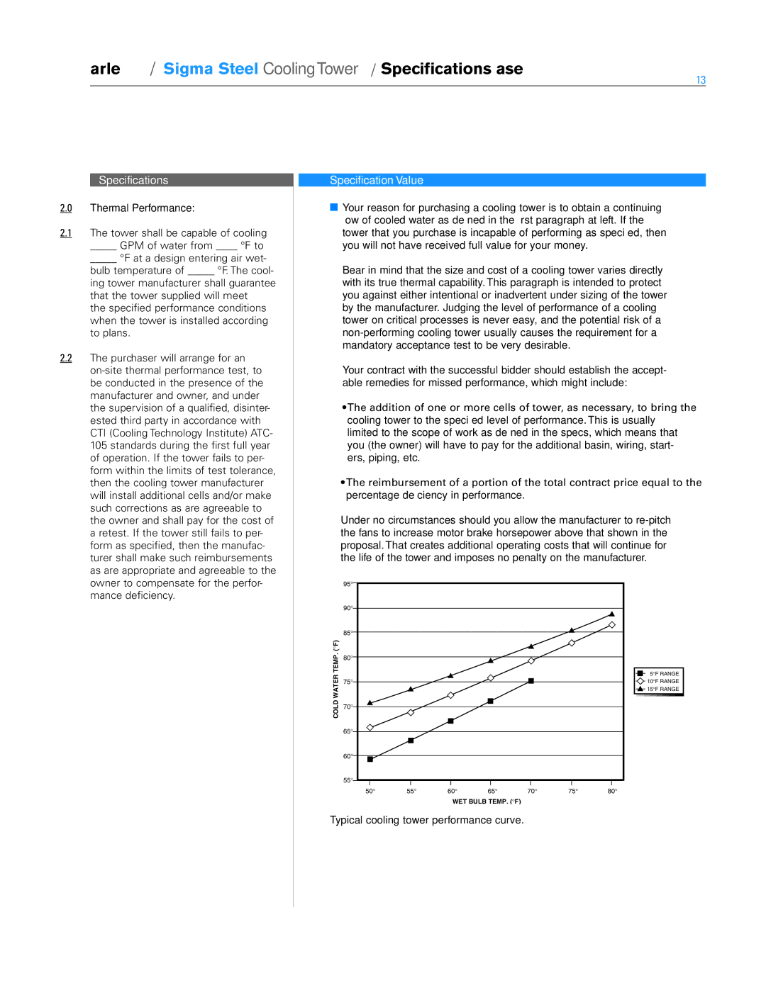 SPX Cooling Technologies Marley Sigma Steel specifications Thermal Performance 