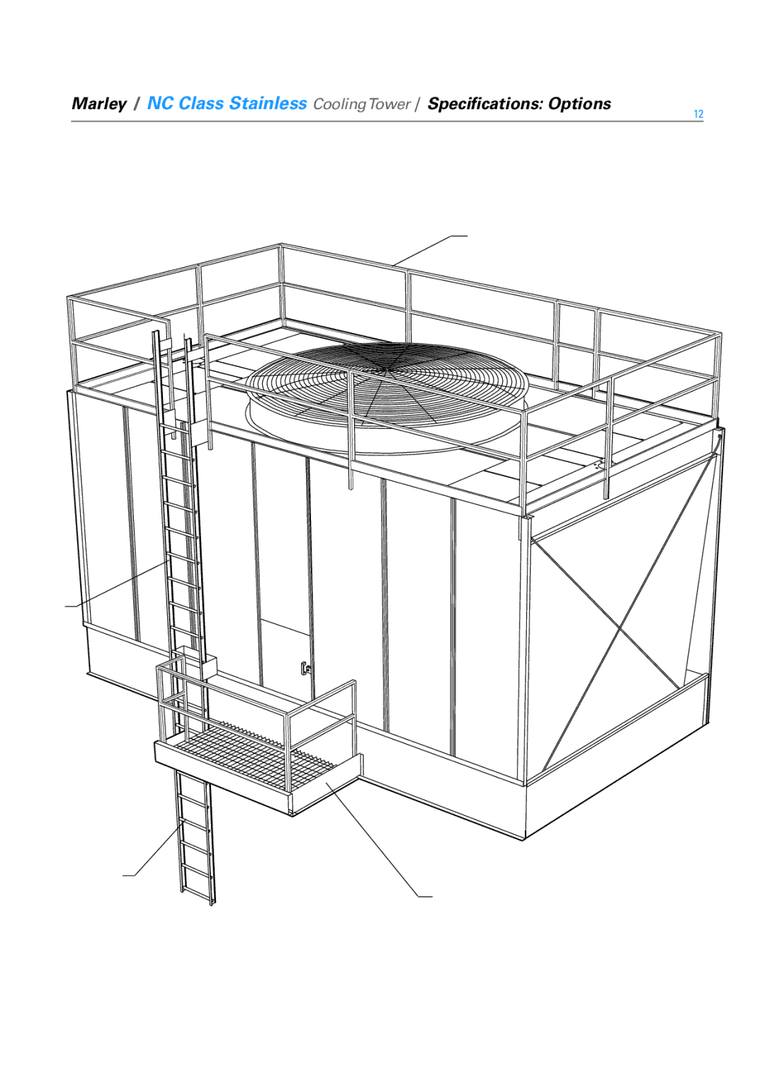 SPX Cooling Technologies SS-NC-08A specifications Guardrail Ladder Extension 