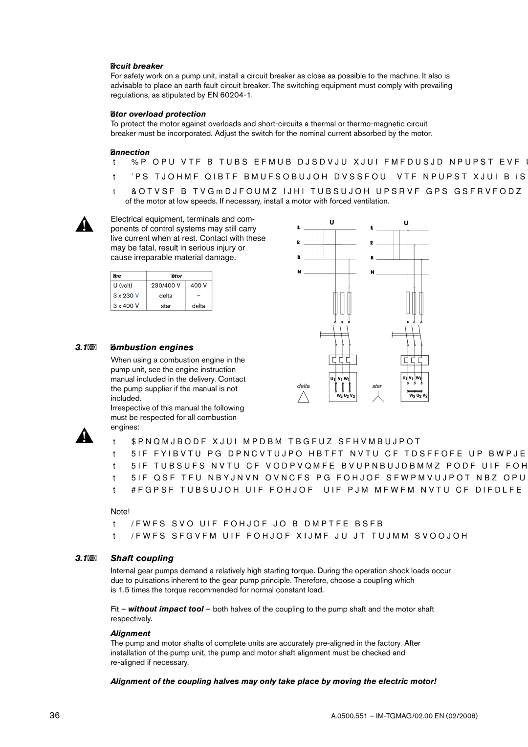 SPX Cooling Technologies TG MAG15-50, TG MAG185-125, TG MAG58-80, TG MAG23-65 Combustion engines, Shaft coupling 