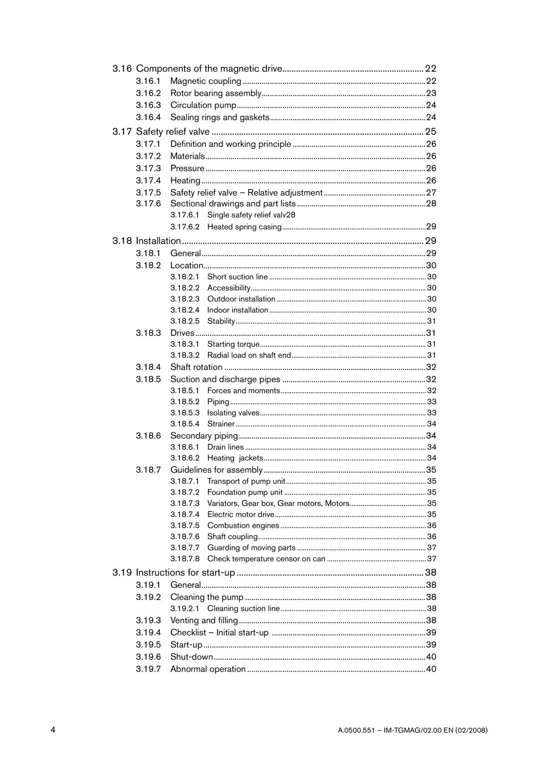 SPX Cooling Technologies TG MAG86-100 Components of the magnetic drive, Magnetic coupling, Rotor bearing assembly, General 