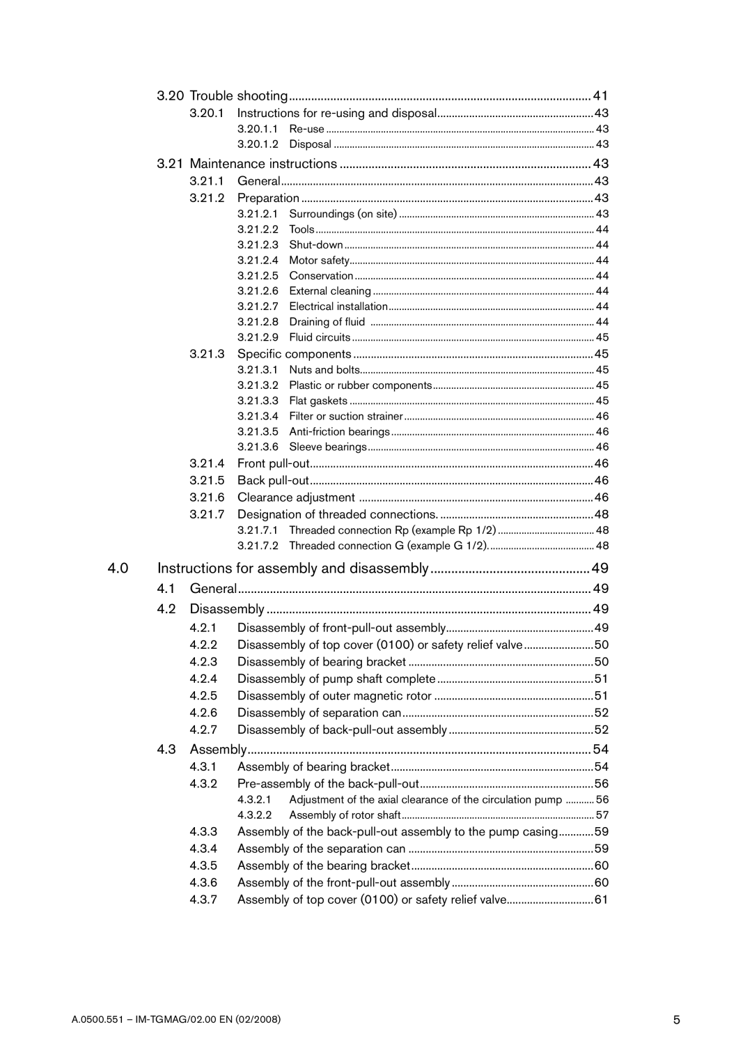 SPX Cooling Technologies TG MAG185-125 Instructions for re-using and disposal 20.1.1, 20.1.2, Maintenance instructions 