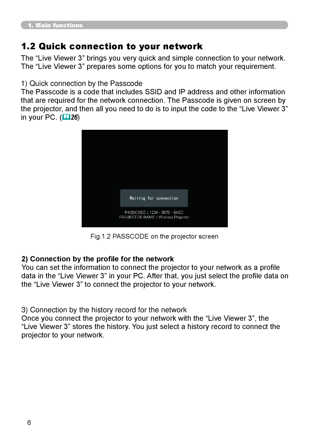 SRS Labs 8953H user manual Quick connection to your network, Quick connection by the Passcode 