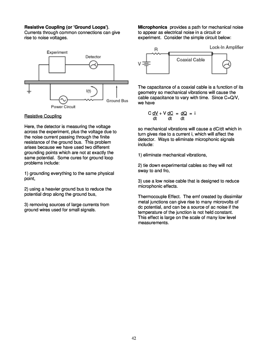 SRS Labs Lock-In Amplifier, SR530 manual Resistive Coupling 