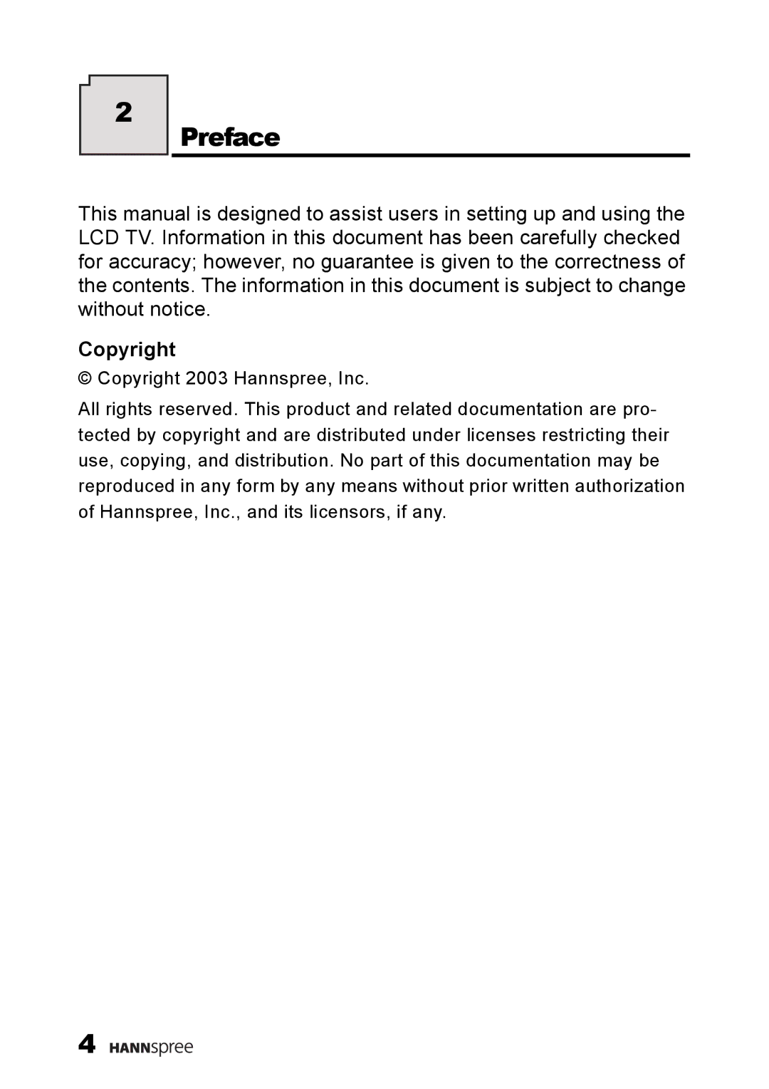 SRS Labs NTSCTVTWEN1203, MAC-001149, LT0G-15A1 manual Preface, Copyright 