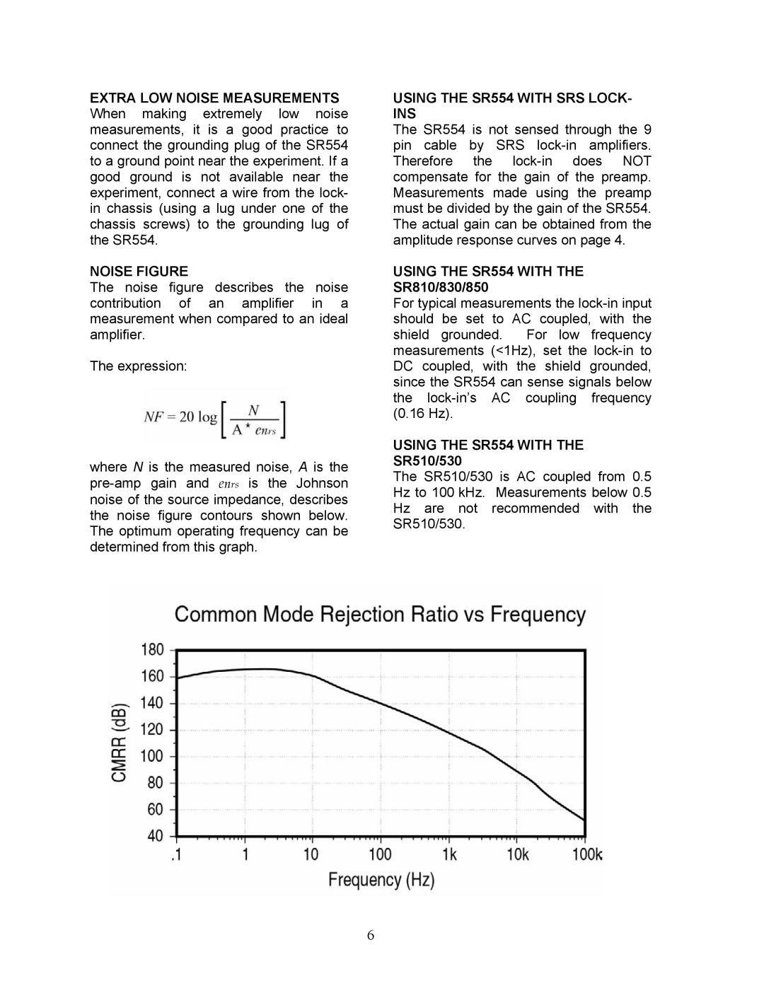 SRS Labs manual Noise Figure, Using the SR554 with SRS LOCK- INS 