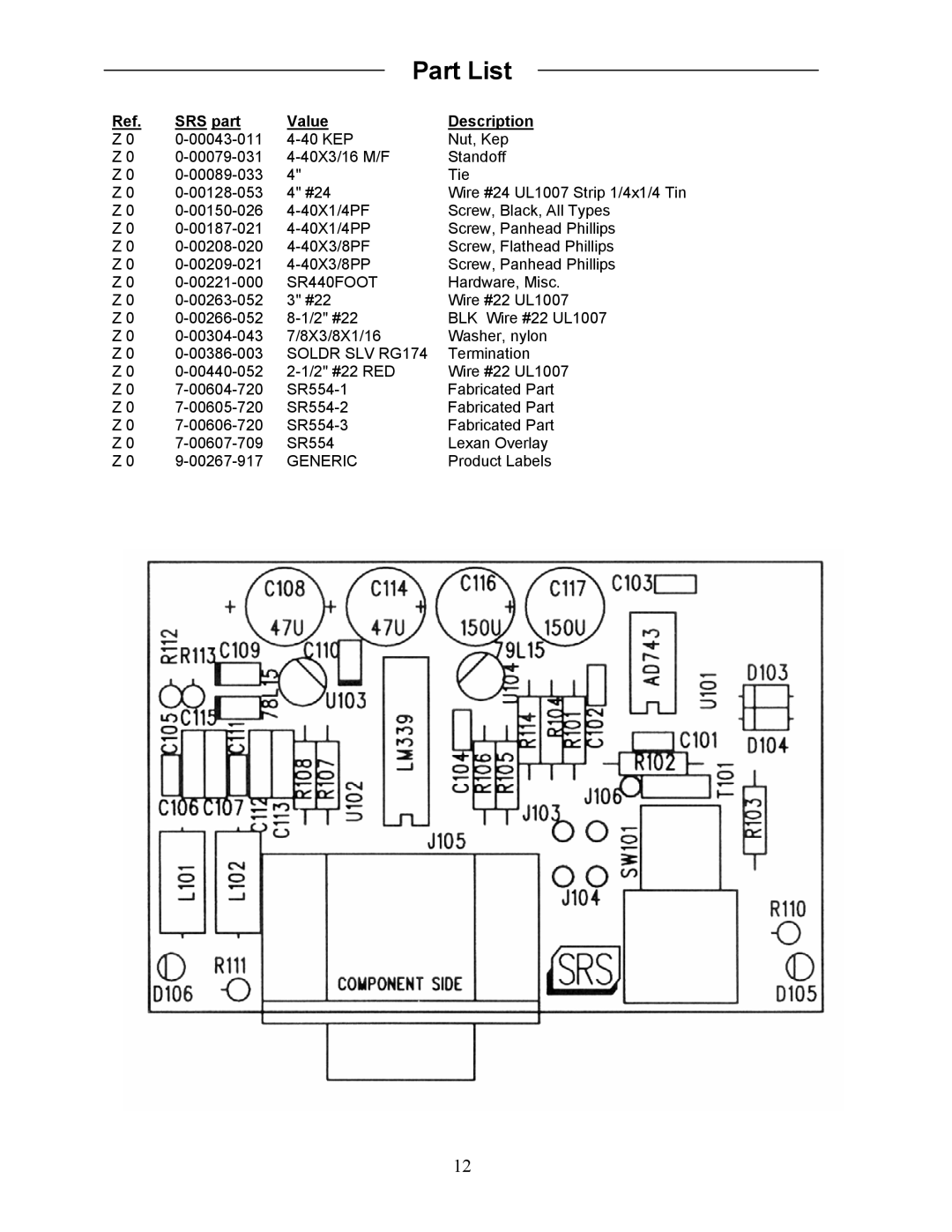 SRS Labs SR554 manual Generic 