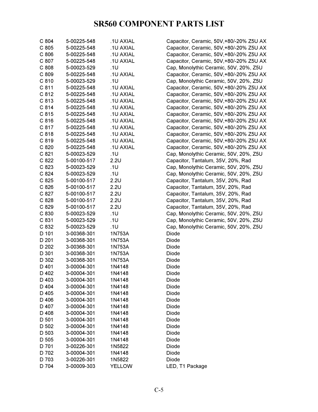 SRS Labs SR560 manual 804 00225-548 