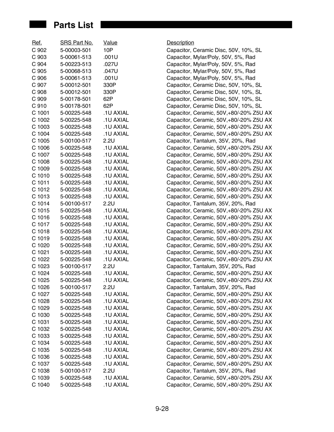 SRS Labs SR850 manual 1002 00225-548 