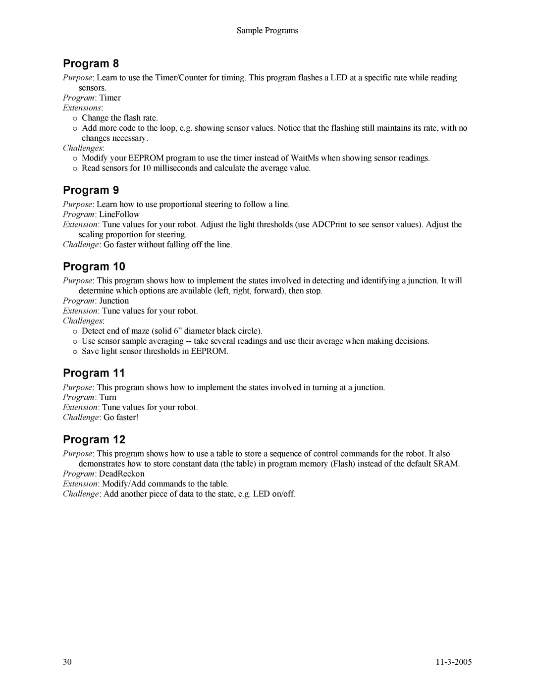 SRS Labs SRS Robot Level 1 Kit manual Program Turn 