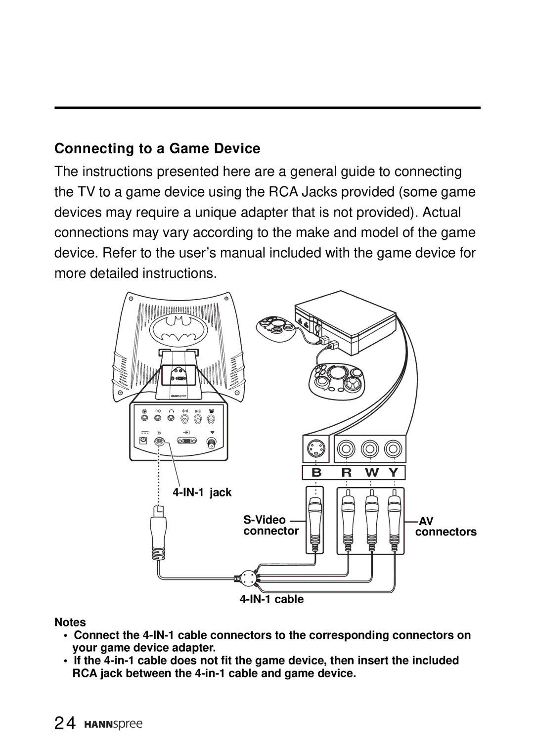 SRS Labs WT01-15A1 manual Connecting to a Game Device 