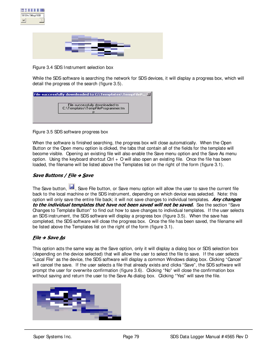 SSI America 8020, 8040 manual Save Buttons / File Î Save, File Î Save As 