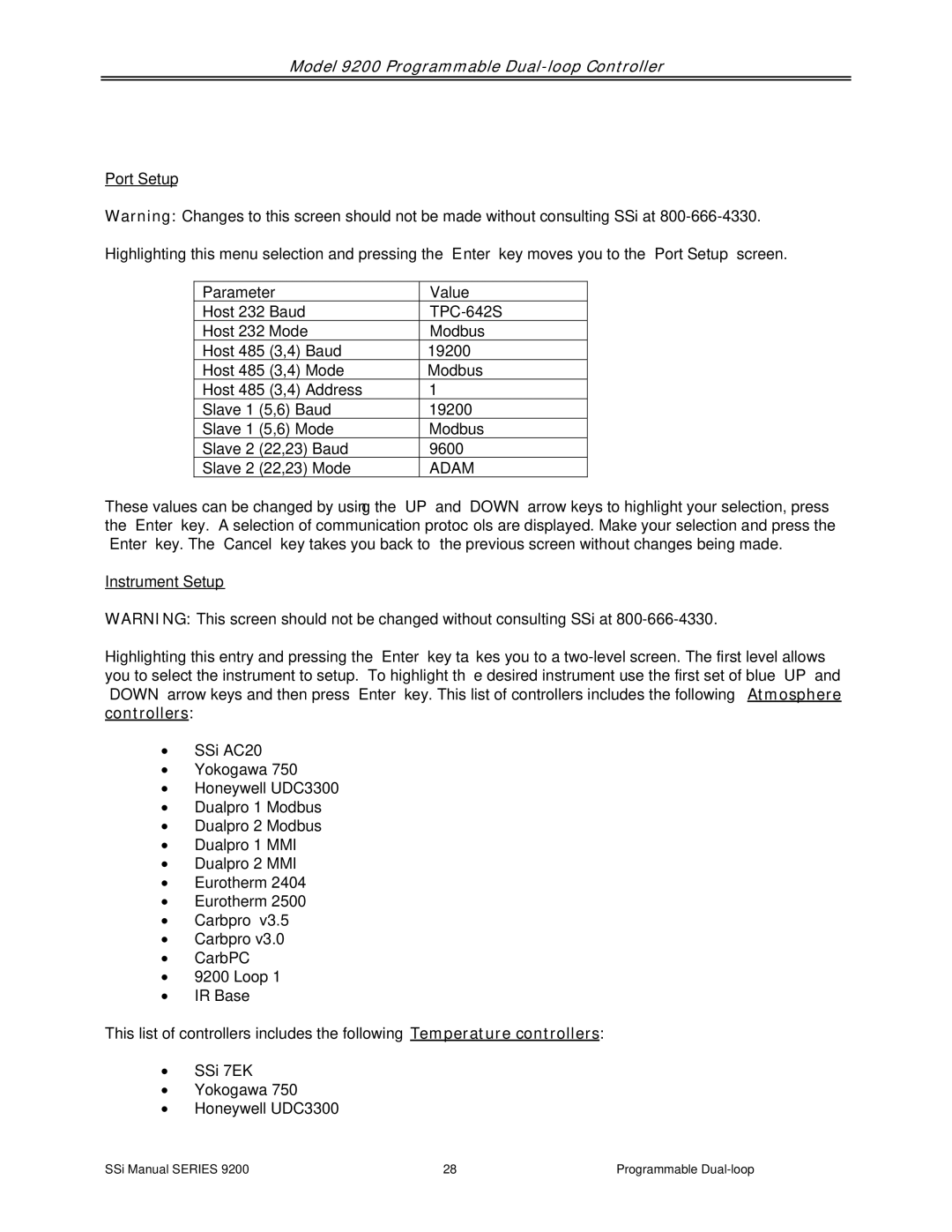 SSI America 9200 user manual Adam 