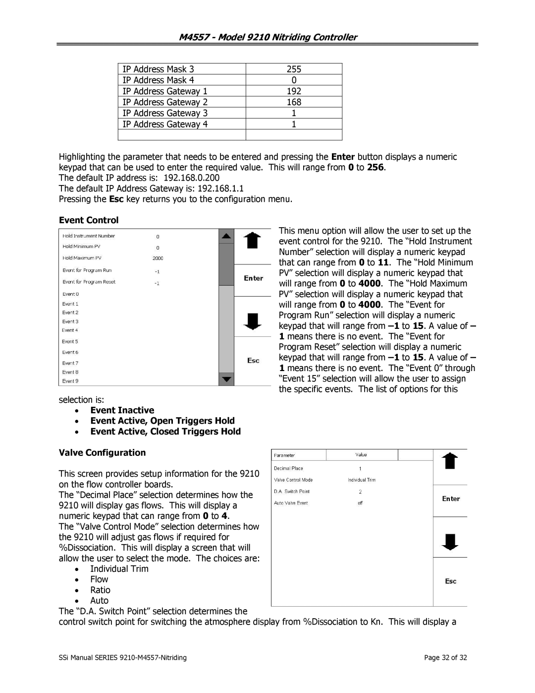 SSI America 9210 user manual Event Control 