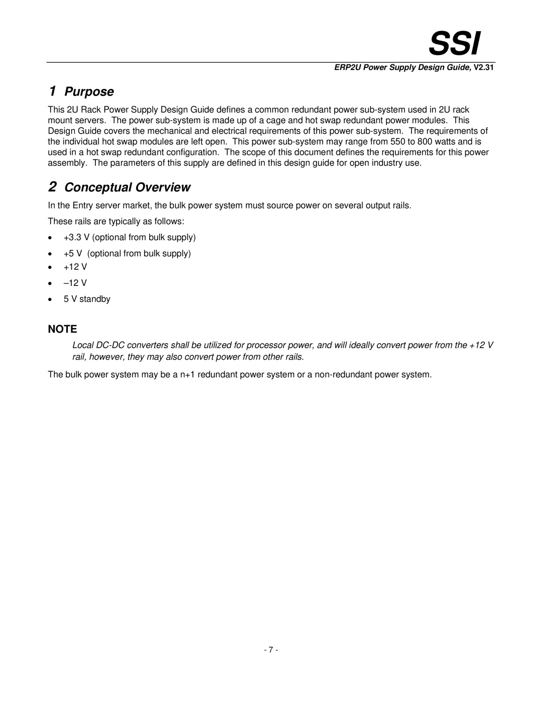 SSI America ERP2U manual Purpose, Conceptual Overview 