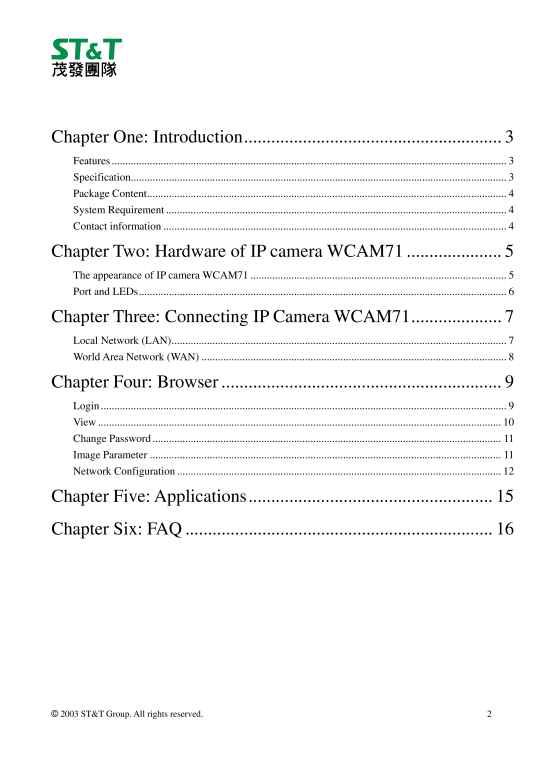 ST & T WCAM71 manual Chapter Five Applications 