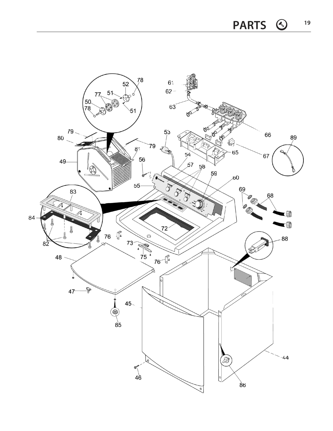 Staber Industries HXW2404, HXW2304, HXW2405, HXW2504, HXW2505, HXW2305 manual Parts 