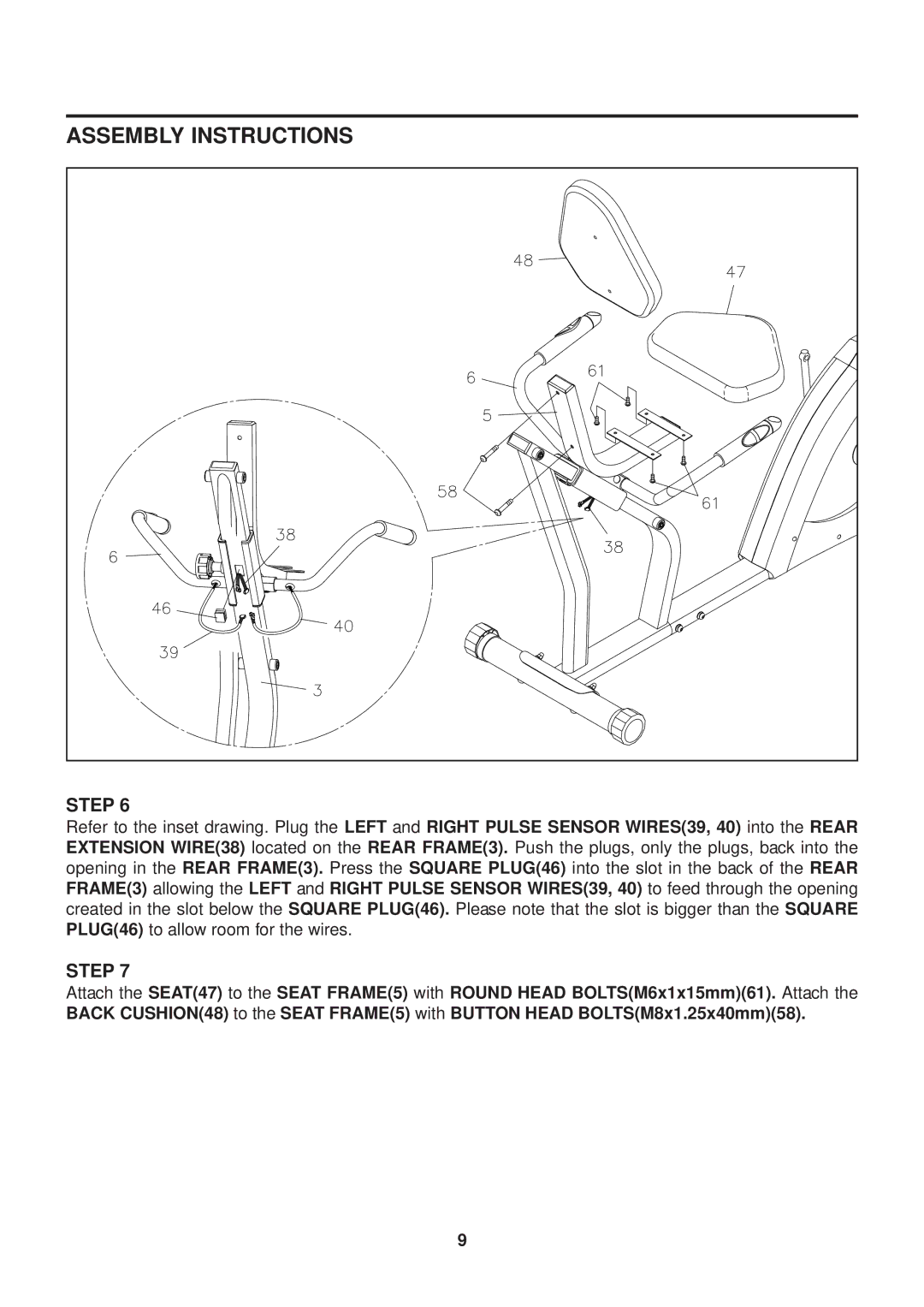 Stamina Products 15-4545 owner manual Assembly Instructions 