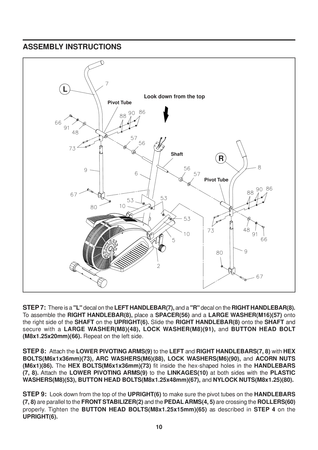 Stamina Products 1725 owner manual UPRIGHT6 