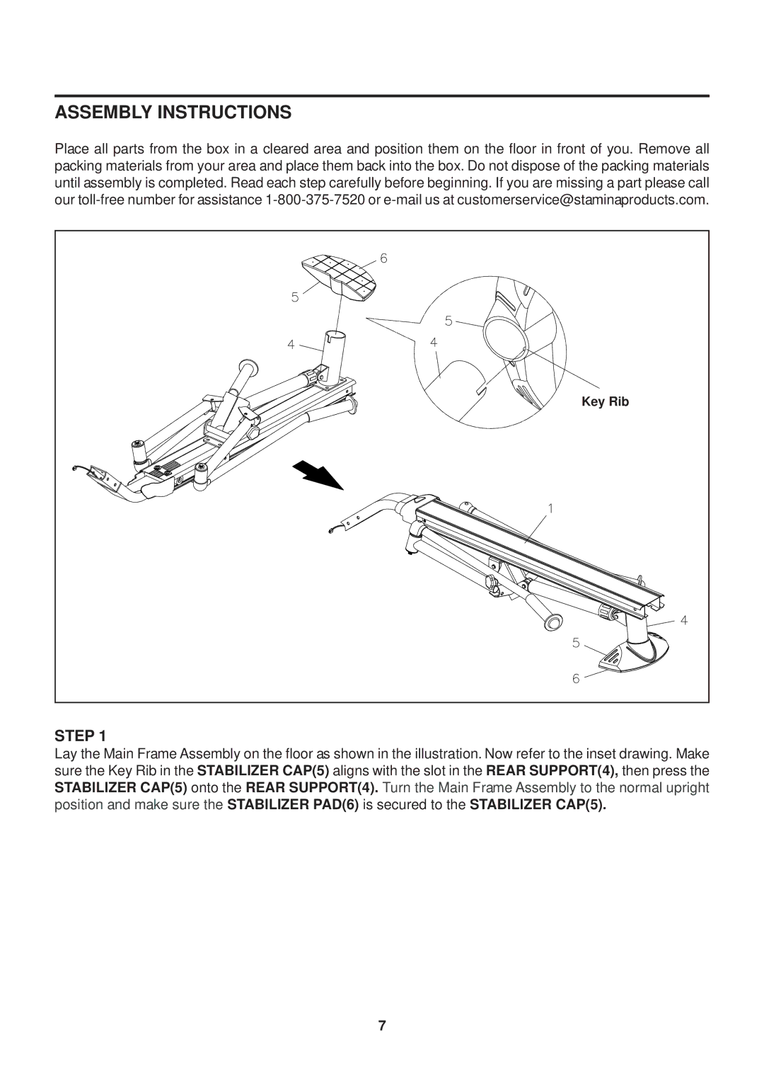 Stamina Products 35-1050C owner manual Assembly Instructions, Step 