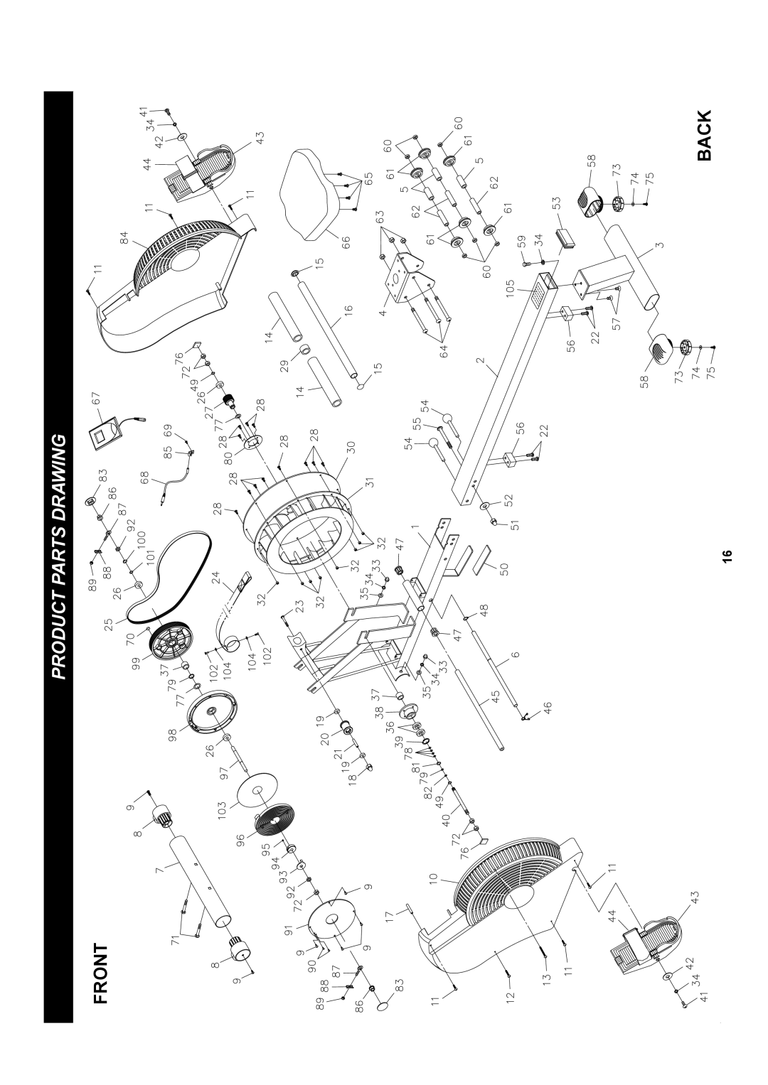 Stamina Products 35-1399 owner manual Product Parts Drawing 