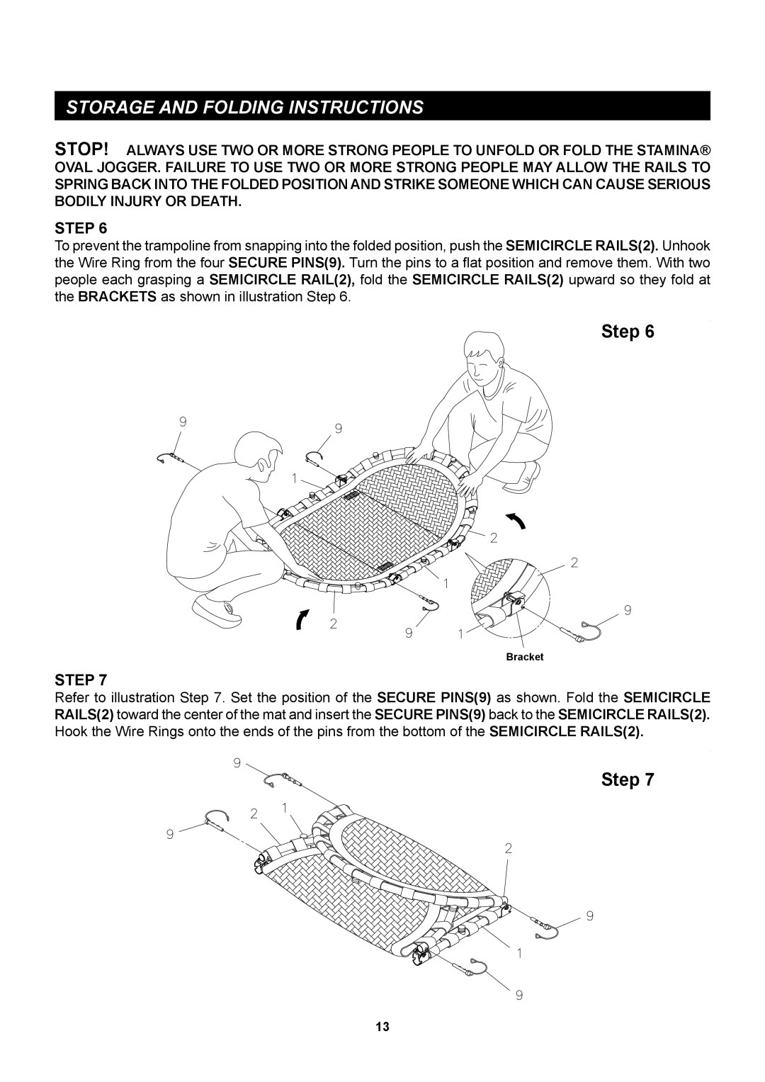 Stamina Products 35-1699 owner manual Bracket 